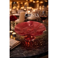 CRISTA HOME FOOT PLATE 29CM – HIGH QUALITY GLASS DECORATIVE TRAY |