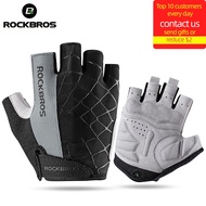 hotx【DT】 ROCKBROS Cycling Gloves Half Shockproof Breathable MTB Mountain Men