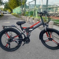 全新 GERUITOP 26吋 一體輪 摺疊軟架單車 26" foldable E-bicycle 48V 10ah ⚠️溫馨提示⚠️ 電動單車只能在私家路上行走 亦都接受消費券(微信或支付寶)訂貨購買