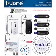 [ RUBINE ] RWH-3388 Instant Water Heater W/ Rain Shower &amp; Inverter DC Booster Pump White/Black Colour New Arrival!