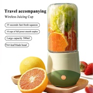 500ML Portable Fruit Juicer Blender Electric Fruit Juicer Smoothie Blender Machine -Green