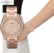 (Real Photo) Original Fossil WomensFossil Riley Multifunction Rose Gold Watch ES2811 Jam Tangan Wani