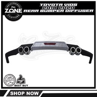 Toyota Vios 2018-2020 GEN 4 Rear Bumper Diffuser (Matte Black/Silver)