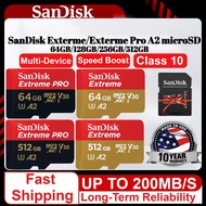 SanDisk Extreme/Extreme Pro A2 microSD Card 64GB 128GB 256GB 512GB 1TB Class 10 U3 V30 Memory Card f