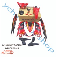 YAMAHA LC135 LC 135 135LC V4 V5 V6 V7  EXCITER RC RED BODY COVER SET STICKER STRIPE SIAP TAMPAL EXCI