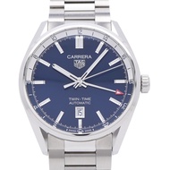 近全新 TAG Heuer Carrera Calibre 7 雙時區 WBN201A.BA0640 自動機械錶 不鏽鋼錶殼 藍色錶盤 0114 [二手] TAG HEUER男士腕錶