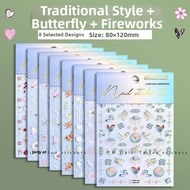 QIFUXING | 5D Raised Carp Nail Stickers