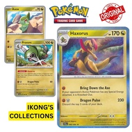 Axew, Fraxure, Haxorus Evolution Shrouded Fable Pokemon Card EVOH