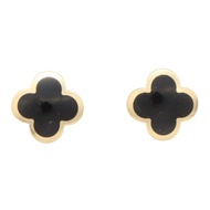 【สินค้ามือสอง】 Van Cleef & Arpels ต่างหู Pure Alhambra Onyx รุ่น VCARB14000 K18 (เยลโลว์โกลด์)