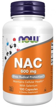 NOW Foods - N-乙酰半胱氨酸 NAC, 600毫克, 100素食膠囊