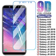 9d กระจกนิรภัยสำหรับ Samsung Galaxy A5 A7 A9บวก2018 A8 J7 A30 J4 A10 J3แก้ว A6 J6 J8 A70 J2 2018