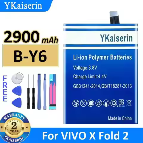 Mobile Phone Battery For Vivo X Fold 2 2900mAh B-Y6 High-Capacity