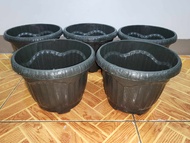 5PCS round pots for plants 22x17 cm - Php35 big paso - indoor &amp; outdoor garden pot - flower pots