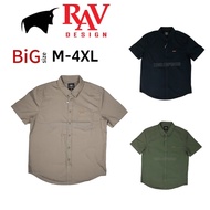 RAV Design Men’s Plain Shirt Short Sleeve Plus Size M-4XL / Baju Kemeja Lelaki Saiz Besar R1103