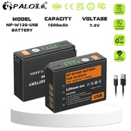 PALO NP-W126 Type-c battery 1600mAh For Fujifilm X-A2 X-A3 X-A5 X-T1  X-T2  X-T3 FinePix HS30EXR