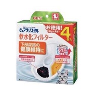 日本 GEX 貓用電動循環淨水飲水器飲水機濾心 /濾棉/濾芯 水質軟化款
