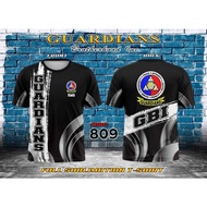 2023 GUARDIANS Fraternity Tops T Shirt Guardians Tshirt Gbi Black Sublimation Tshirt
