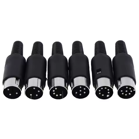 Mini DIN Plug Socket Connector 3/4/5/6/7/8 PIN Chassis Cable Mount Male Female