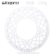 Litepro Lp จักรยานพับห่วงโซ่เดี่ยว 53 T 56 T 58 T Spider Chainring 130bcd เหมาะสําหรับ Big Ride Bree