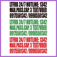 ✁ ☂ ♆ LTFRB 24/7 HOTLINE STICKER set