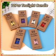 10Pcs Tealight Candle 1 Hour Unscented Candle 天然酥油灯 供佛灯 茶烛 蜡烛 长明灯 供佛用品 香烛灯 拜神 结婚用品