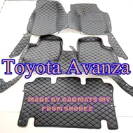 (Ready Stock) For Toyota Avanza Car Floor Mats and Carpets CARPET PU LEATHER CARMAT KARPET KERETA