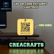 LED QR Code Payment Light Box | QR KOD | SCAN & PAY | DUIT NOW | TNG | DISPLAY SIGN | PAYMENT STAND