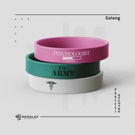 Professional Bracelet College Bracelet Rubber Bracelet | Army Doctor's Psychology Law Facultymerchan