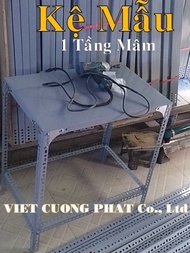 Kệ Bếp gas đơn 1 tầng - Kệ Thép V lỗ - mã số: V40.02 (D60cm x R40cm x C60cm). Đầy đủ phụ kiện lắp th