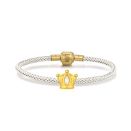 Chow Sang Sang 周生生 999 24K Gold  Charme Fairytales  Princess Crown Pearl Charm 91797C (Bracelet Not 