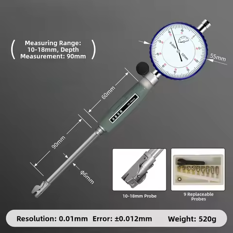 Metal Internal Diameter Bore Gauge 10mm 18mm 18mm 35mm 35mm 50mm 50mm 160mm 160mm 250mm 250mm 450mm 