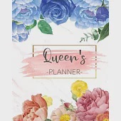 Queen’’s Planner: Monthly Planner 3 Years January - December 2020-2022 - Monthly View - Calendar Views Floral Cover - Sunday start