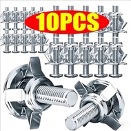 2/5/10PCS - Petal Nut Stainless Steel Petal Expansion Screw Lantern Shaped Rivet Car License Plate R