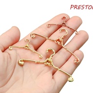 PRESTON 5Pcs Doll Clothes Hanger, Metal Retro Mini Coat Hanger, Mini Hangers Windproof Multi Functio