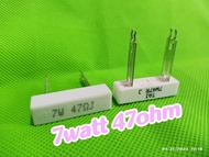 Resistor kapur 7W47ohm 7watt 47ohm 47R 7watt original