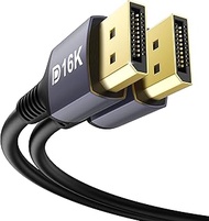 Stouchi DisplayPort Cable 2.1, 16K 32FT/10M DisplayPort Cable 80Gbps 16K@60Hz, 10K@60Hz, 8K@60Hz HBR3 4K@60Hz/144Hz 5K@60Hz 1080P@240Hz Support FreeSync G-Sync HDR10 for Gaming Monitor Graphics Card