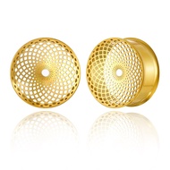 Twolobes 1 Pair Classic hollow gauges Ear Plugs Tunnels Hypoallergenic 316 Stainless Steel Ear Gauge