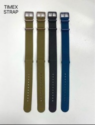 [包平郵 ] Timex 20mm 雙層尼龍錶帶 nato strap Nylon Strap 尼龍錶帶 尼龍帶 軍綠色錶帶 黑色 Navy Black Strap