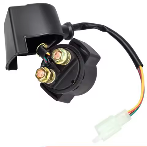 2Pin Starter Relay Solenoid With Cover 1PZ75XO90C For GY6 50cc 70cc 90cc 110cc 125cc 150cc 200cc 250