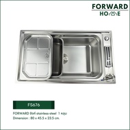 Forward ซิงค์ ซิงค์ล้างจาน อ่างล้างจาน ซิงค์สแตนเลส อ่างล้างจานสแตนเลส ซิงค์ล้างจานสแตนเลส ซิงค์สแตนเลส Kitchen sink stainless steelsink FS676
