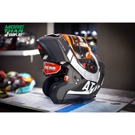 MT Helmet Atom SV Model Twisk Matt Titanium Pattern