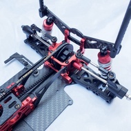 Dgw Chassis Mobil Rc OnRoad Drift 4wd 1 / 10 Bahan Metal + Carbon