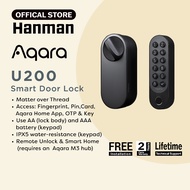 AQARA SMART LOCK U200. FINGERPRINT/CARD/PIN/KEY+MOBILE APP+OTP+REMOTE UNLOCK (FREE INSTALLATION