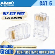 AMP RJ45 Connector Cat6 Modular Plug Ethernet Network Lan Plug AMP 8P8C UTP Type -5/10/20/40/60/80/1