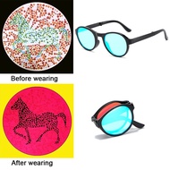 1ชิ้นแว่นตาบอดสีพับได้สำหรับผู้ชายผู้หญิงแว่นตาแก้สีเขียวแดงตาบอดทดสอบสีได้แว่นสายตาคนขับ