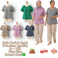 Baju Kedah Opah/Baju Bunga Nenek/Baju Ibu/Aunty Blouse/Grandma Blouse/Women Flower Blouse Traditiona