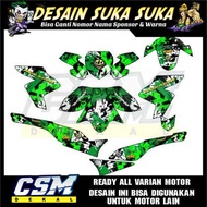 HIJAU 690 DECAL DECAL MOTORCYCLE VIXION NVL / NVA STICKER STICKER STRIPING BODY green