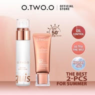 O.TWO.O Sunscreen SPF50+ PA++++ Oil-Control Sunblock UVA UVB Sun Protection Untuk Skin Barrier Prote