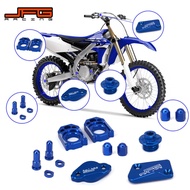 Motorcycle Brake Fluid Reservoir Cover Axle Block Set For YAMAHA YZ125 YZ250 YZ250F YZ450F YZ125X YZ