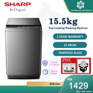 【LOWEST PRICE】SHARP 15.5KG FULLY AUTO WASHING MACHINE TOP LOADING Mesin basuh